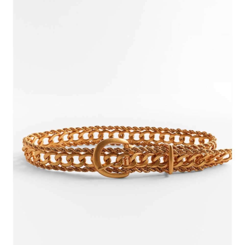 Zara Metallic Link Belt Size 30
